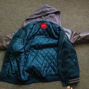 Varsity Jacket with Hoodie- Guess